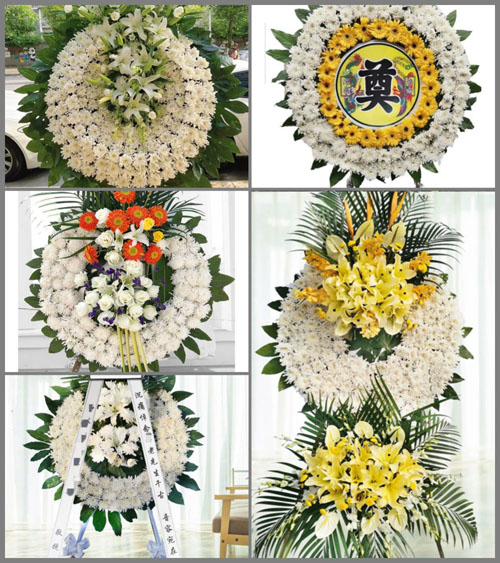 山东济宁梁山县大路口乡袁那里村花圈速递